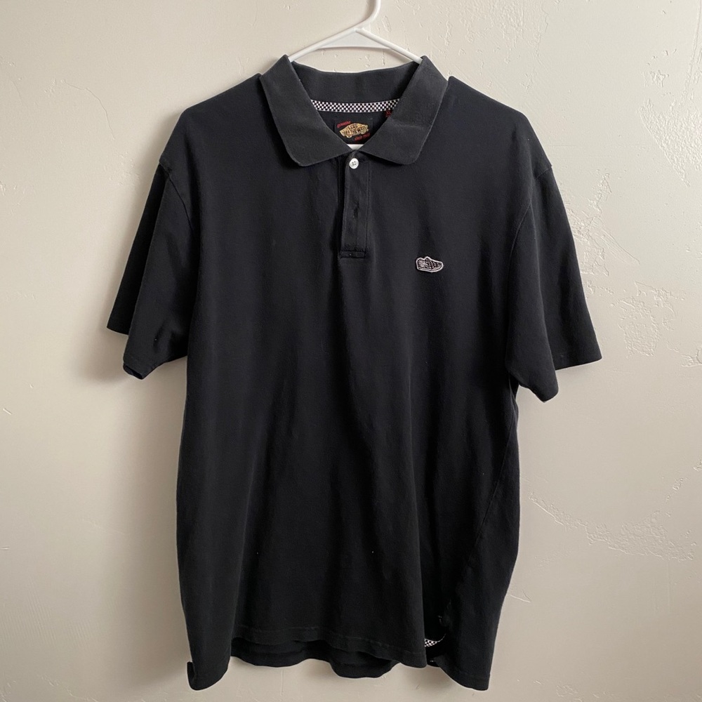 Vans Black Short Sleeve Polo Shirt